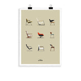 Affiche Le Duo Chaises - 40 x 50 cm | Fleux | 3