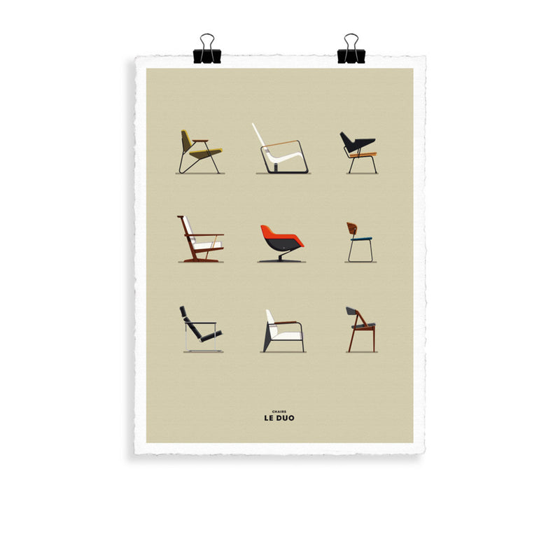 Le Duo Chairs poster - 40 x 50 cm