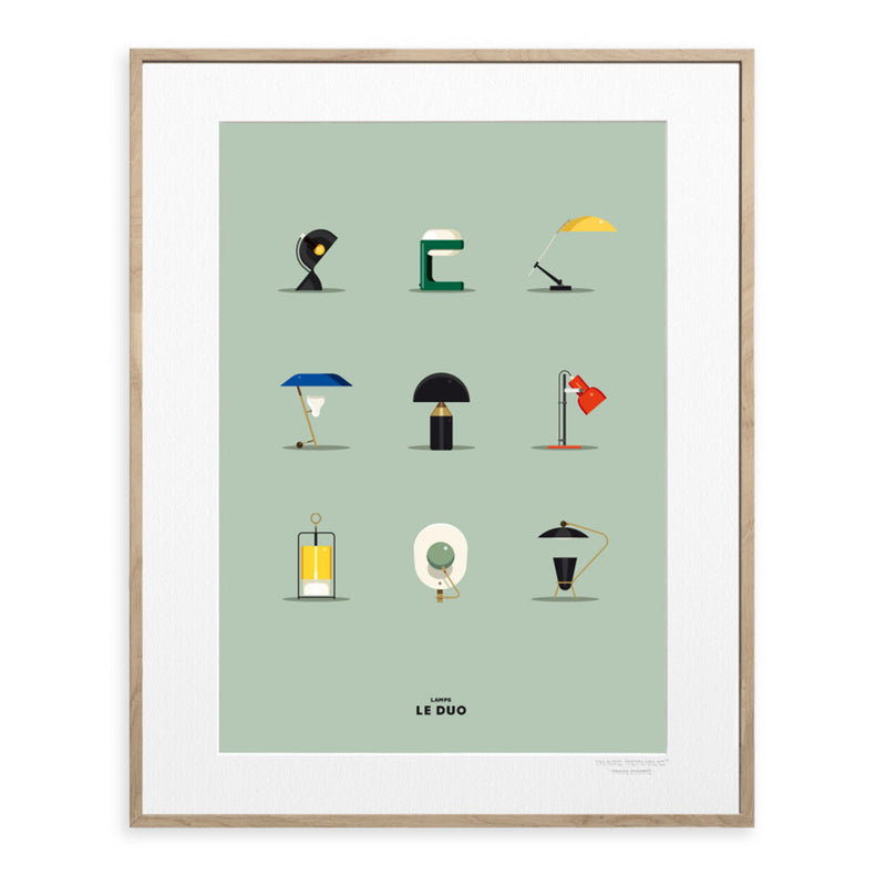 Affiche Le Duo Lampes - 40 x 50 cm