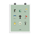 Affiche Le Duo Lampes - 40 x 50 cm | Fleux | 5