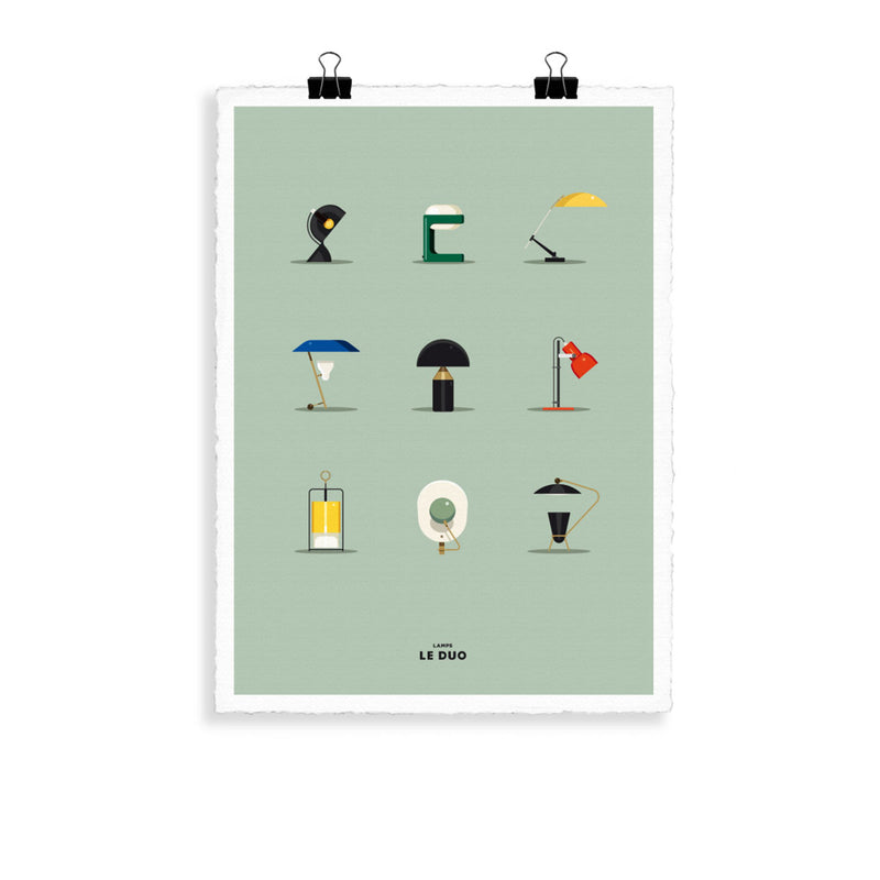 Affiche Le Duo Lampes - 40 x 50 cm