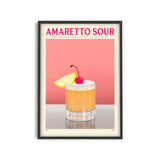 Affiche Cocktail - Elin PK - Amaretto Sour | Fleux | 2
