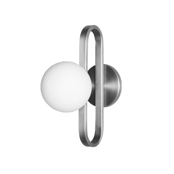 Cime Silver Globe wall light 12 cm