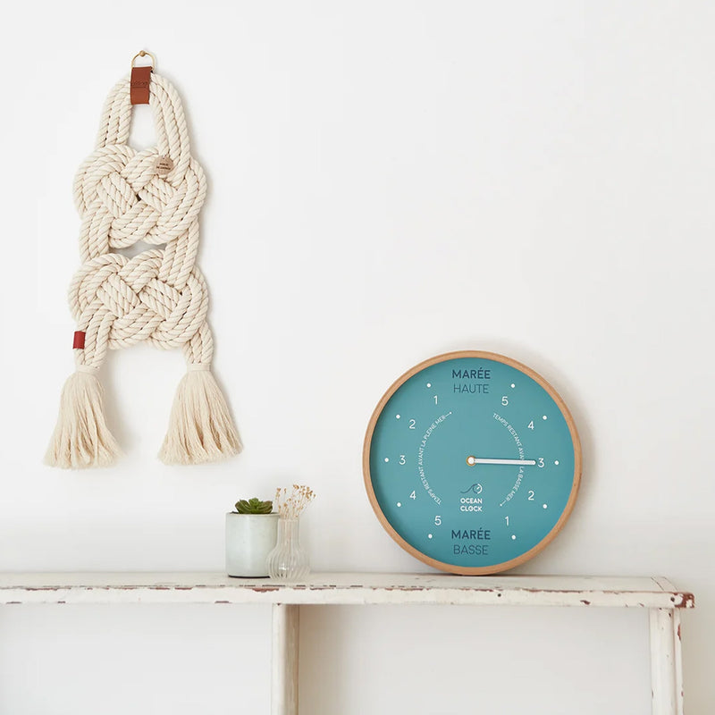 Horloge des marées Artic Blue en bois