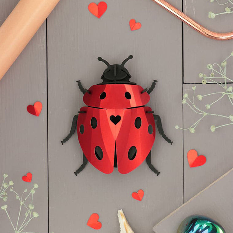 Trophée Origami Coccinelle Lady Lovebug - Rouge Ruby