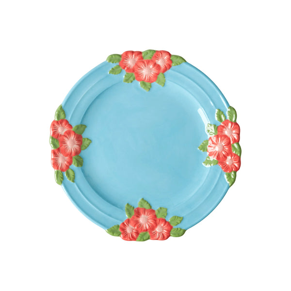 Ceramic Flower Plate - Mint
