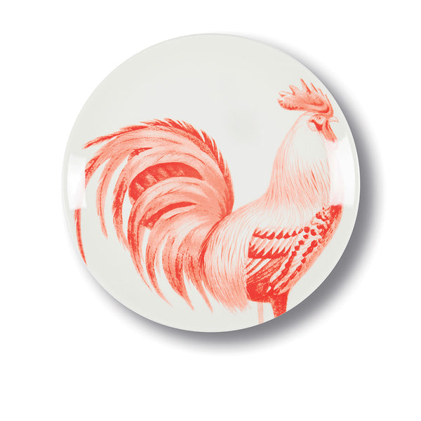 Rooster dinner plate in porcelain - Ø 27 cm