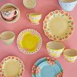 Assiette à fleurs en céramique - Menthe | Fleux | 6