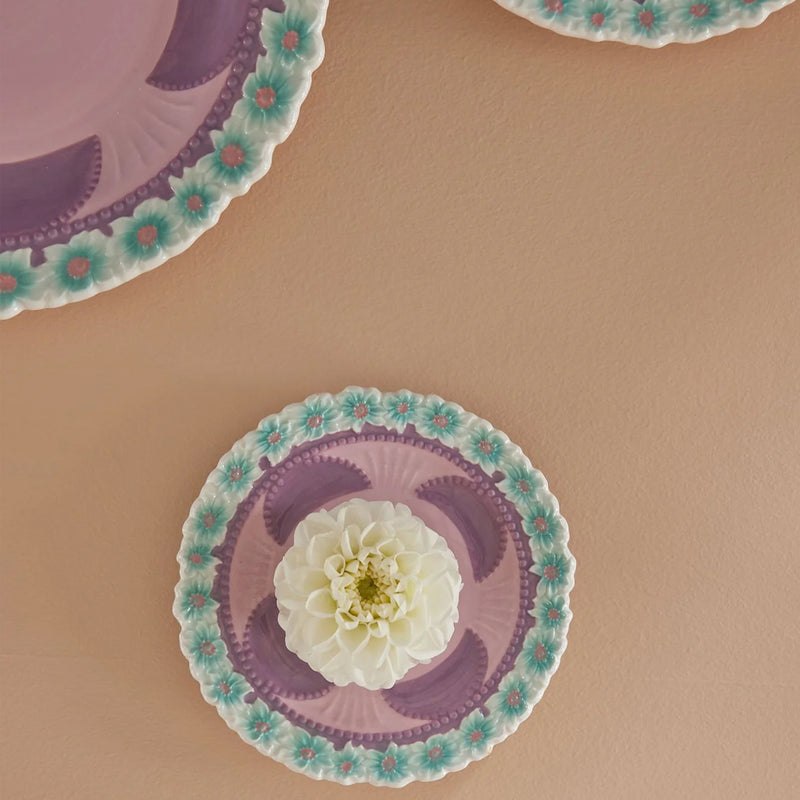 Assiette à fleurs en céramique - Lavande