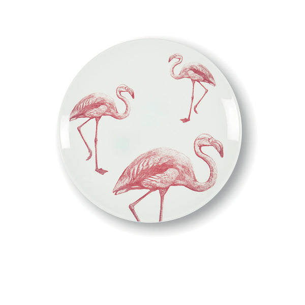 Flamingos porcelain dessert plate - Ø 21 cm
