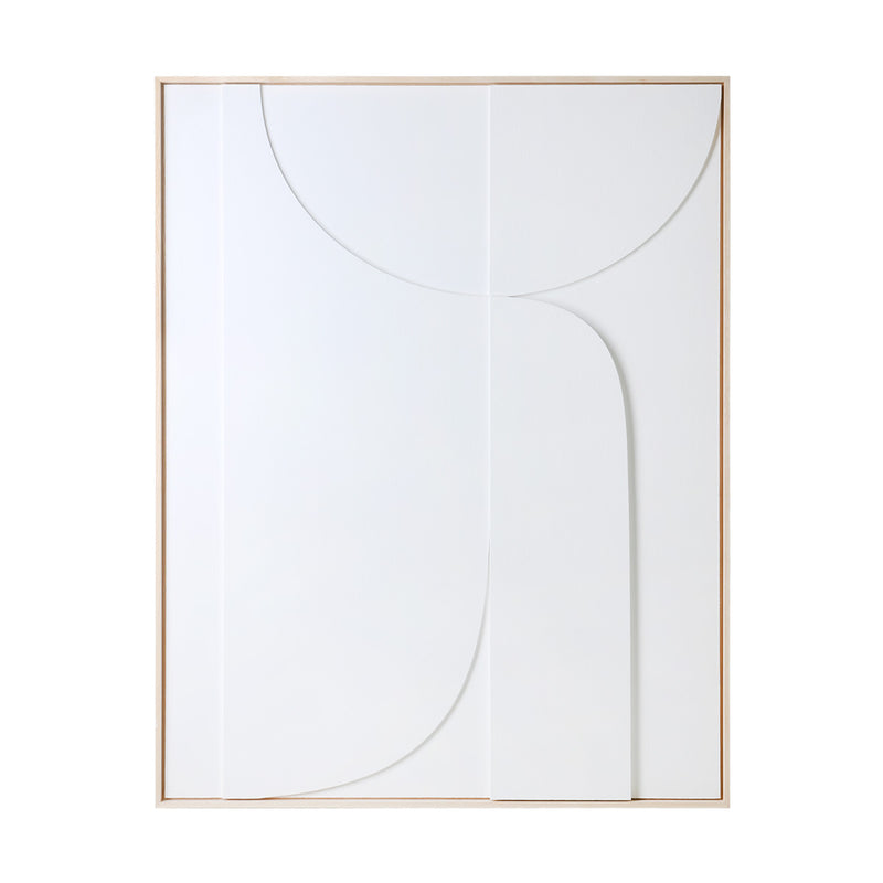 Cadre Relief Art B - 100 x 123 cm - Blanc XL