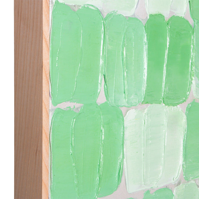 Cadre Peinture Abstraite - 75 x 100 cm - Verte