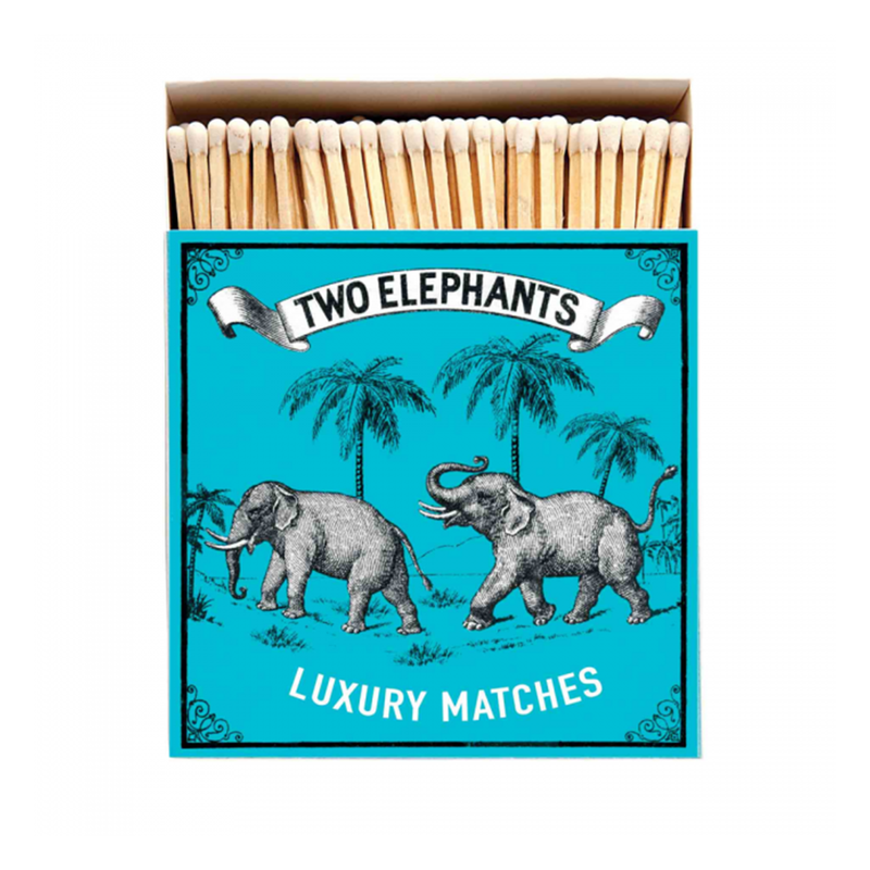 Allumettes Two Elephants on blue