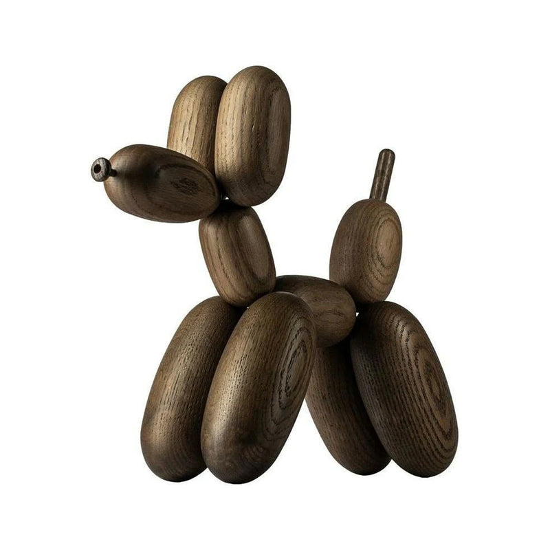 Figurine Chien Ballon D'Og - Chêne fumé - h 30 cm
