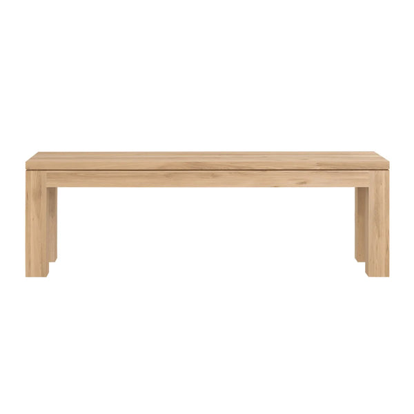 Straight oak bench - L 140 cm