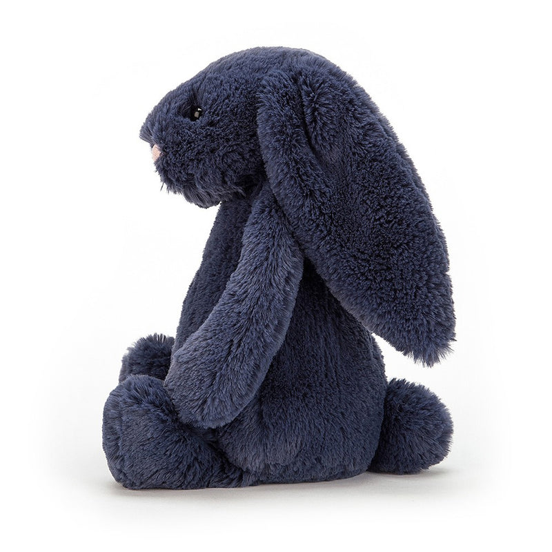 Bashful Rabbit Soft Toy - H 31cm - Navy
