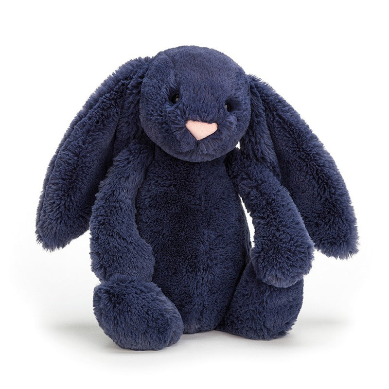 Bashful Rabbit Soft Toy - H 31cm - Navy