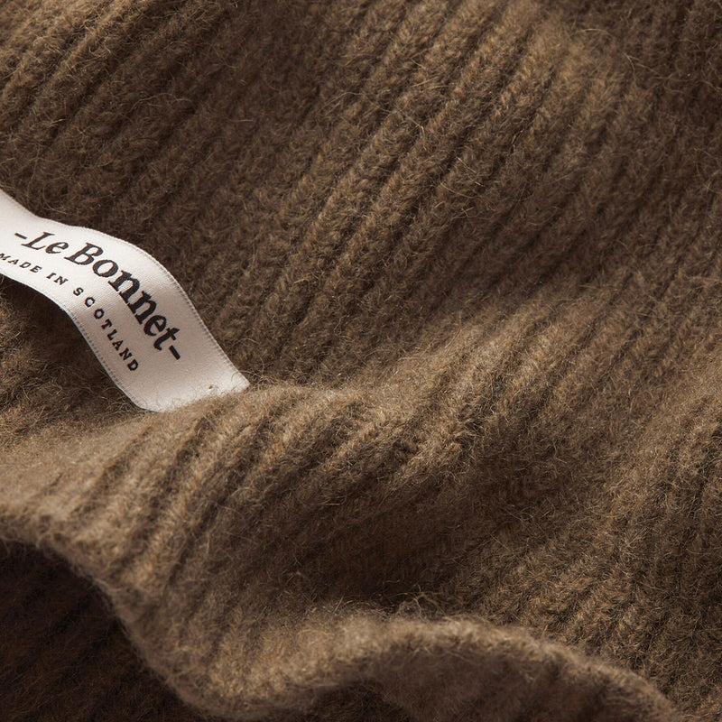Bonnet en laine caregora - Marron walnut