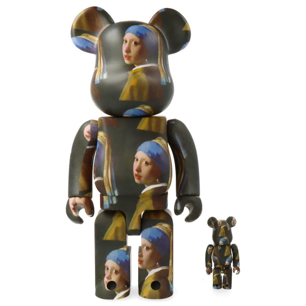 Bearbrick 400% + 100% Johannes Vermeer - La jeune fille à la perle - 28 cm