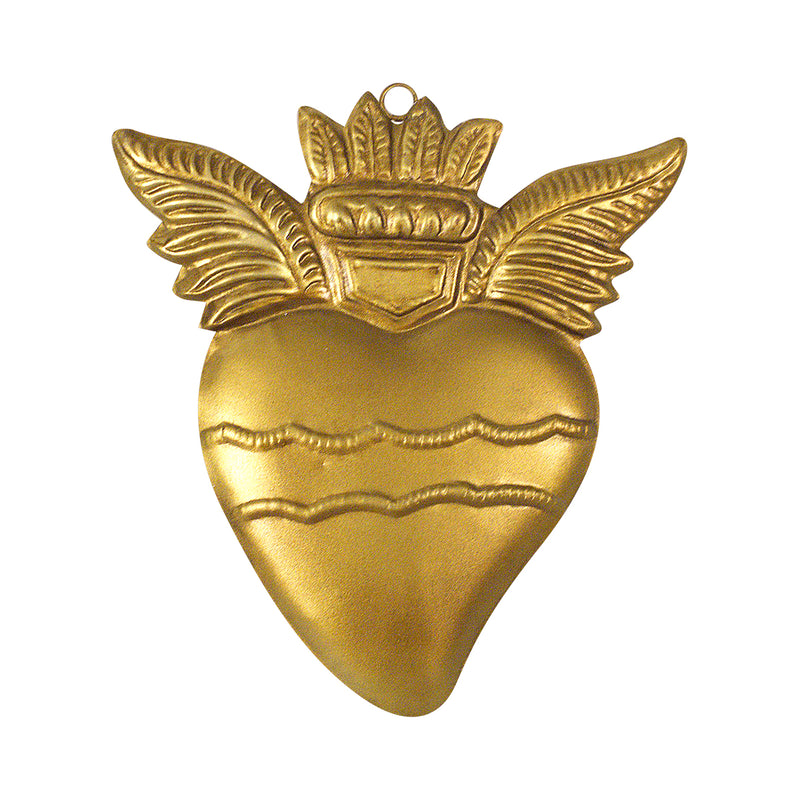 Exvoto Winged Heart Gold