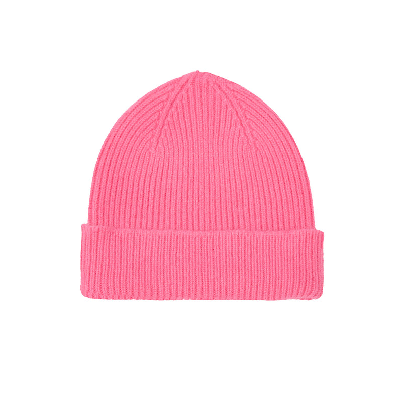 Bonnet en laine caregora - Rose bonbon