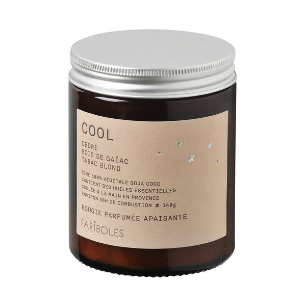 Bougie parfumée Cool 140 g - Cèdre, Bois de Gaiac & Tabac