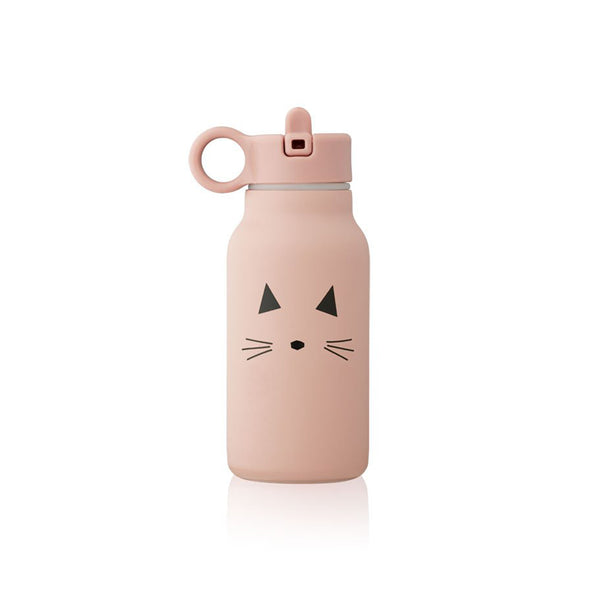 Falk Stainless Steel Water Bottle 250ml - Pink Cat