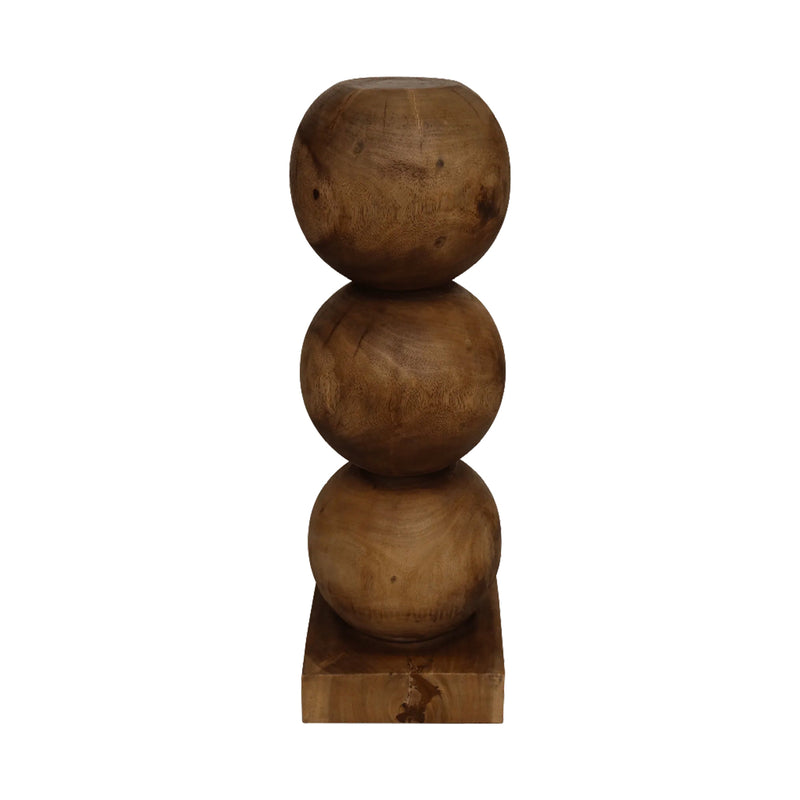 Piédestal Bulb en bois d'acajou
