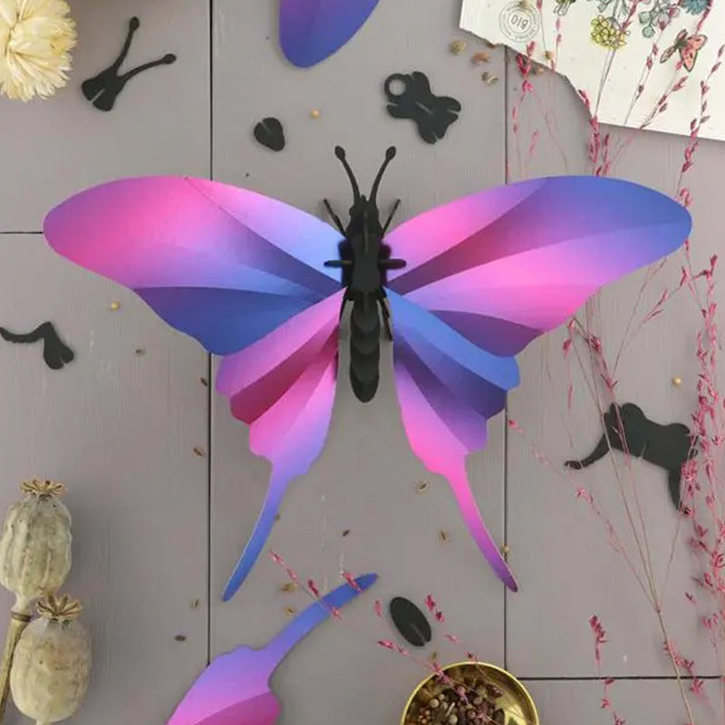 Origami Butterfly Swordtail Trophy - Purple metallic