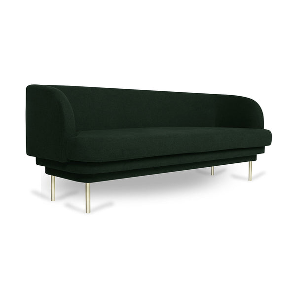 Cornice 3-seater velvet sofa - Duck Green &amp; Brass