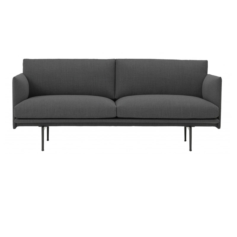Outline 2-seater sofa Remix 163 - Dark gray