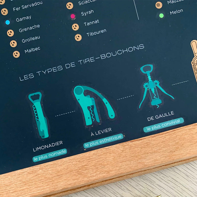 Affiche Carte à gratter - La France des Vins
