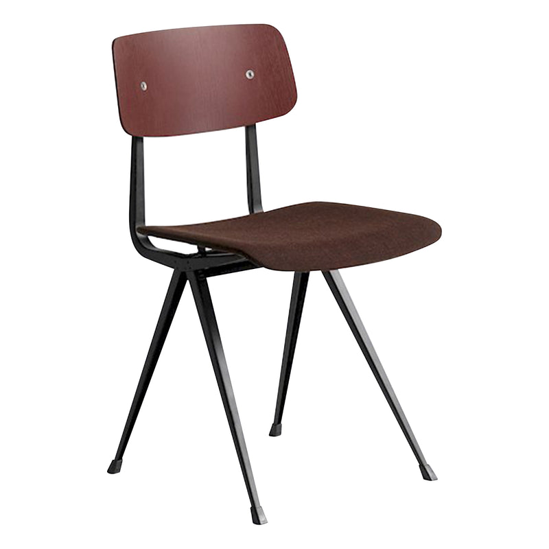 Result Chair Black - Brick Red - Lacquered Oak