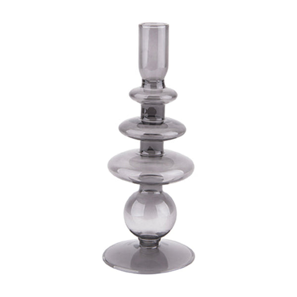 Bougeoir Verre Art Rings L