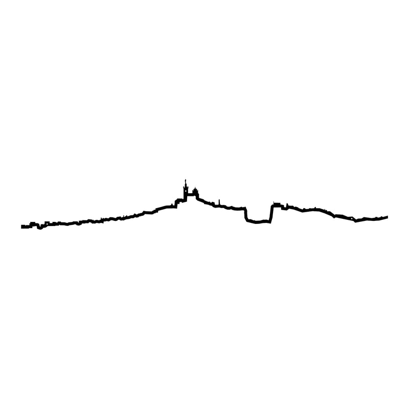 Mini decorative frieze Marseille - Black - 19 cm