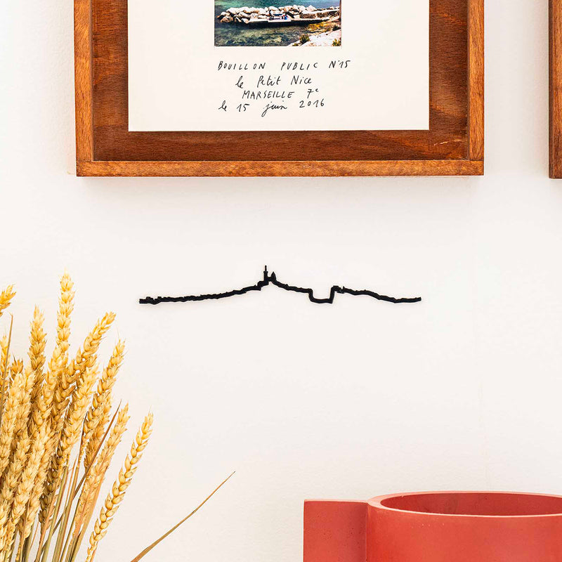 Mini decorative frieze Marseille - Black - 19 cm