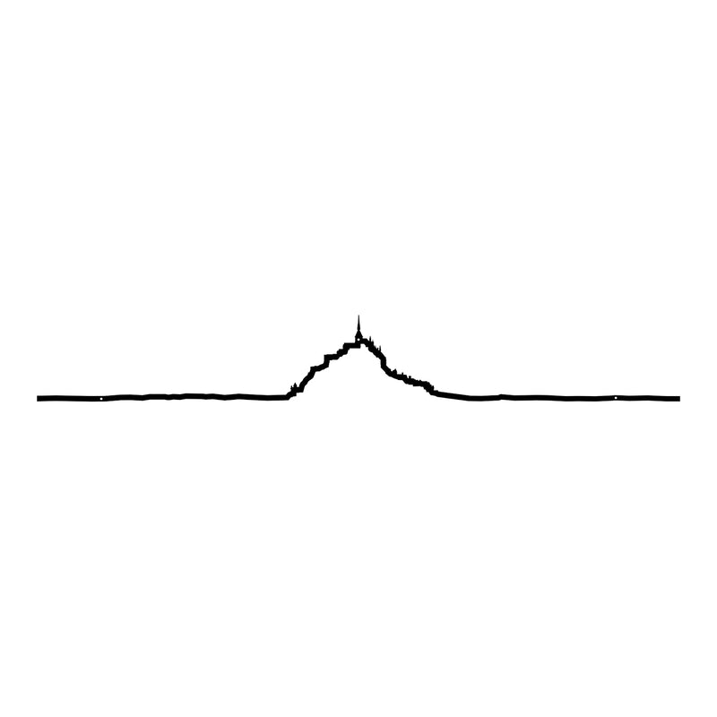 Mini Mont-Saint-Michel decorative frieze - Black - 19 cm