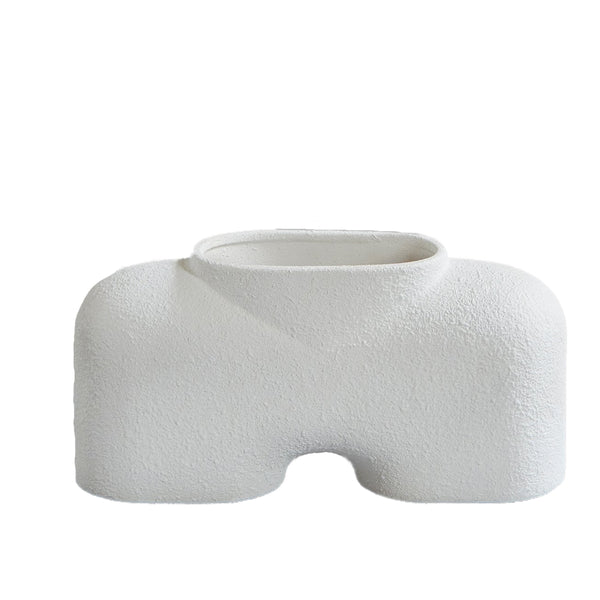 Vase Cobra Fat en céramique - Blanc
