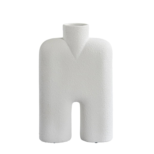Vase Cobra Grand en céramique - Blanc
