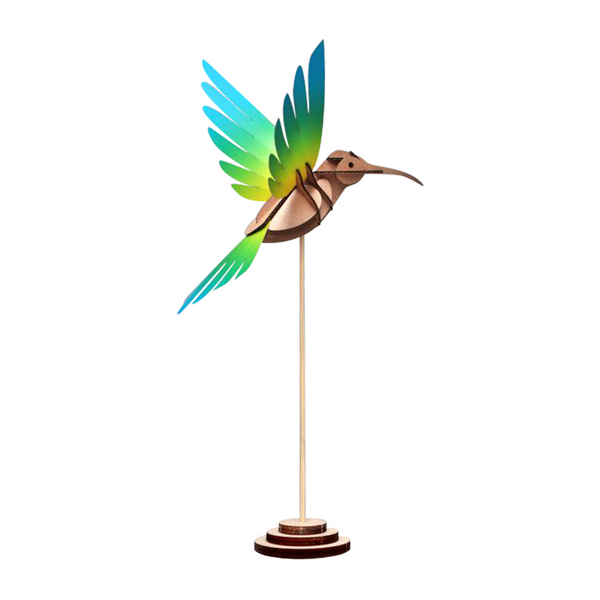 Trophée Origami Colibri - Jaune & Bleu