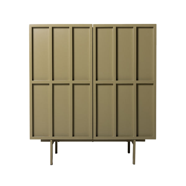 Chest of drawers / sideboard - 80 x 40 x 89 cm - Olive green