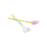 Set of 2 Glass Spoons - Pink/White | Fleux | 4