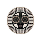 Set de table Rond Masque Africain Doupa en vinyle - Ø 38 cm | Fleux | 2