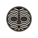 Set de table Rond Masque Africain Dourou en vinyle - Ø 38 cm | Fleux | 2