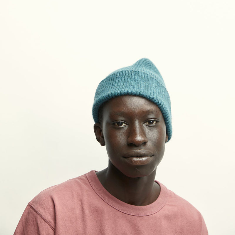 Bonnet en laine mélangée - Pétrol