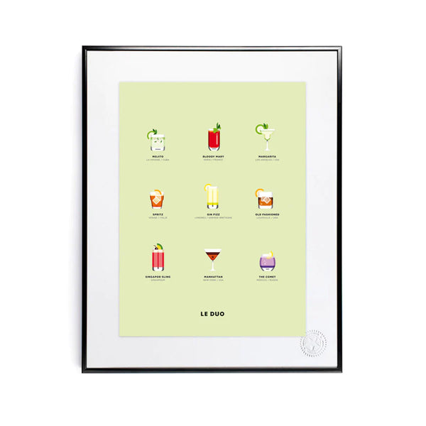 Le Duo Cocktails poster - 40 x 50 cm