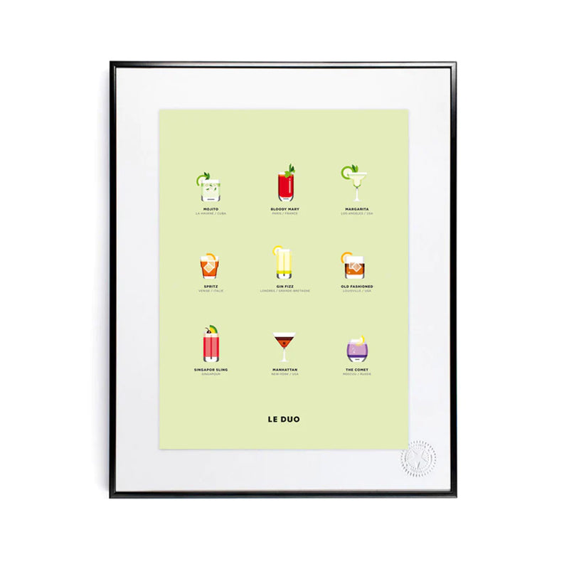 Affiche Le Duo Cocktails - 40 x 50 cm