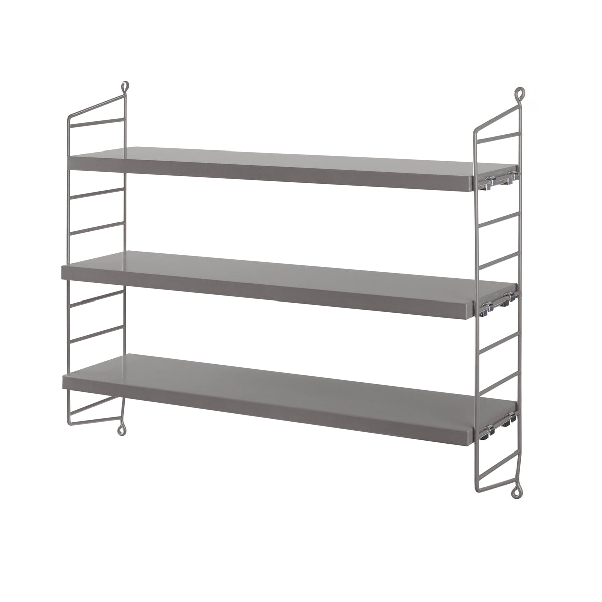 Lot De 3 Supports D'étagère Style Londonien - Gris, Acier, 75mm X 100mm, Onestopdiy