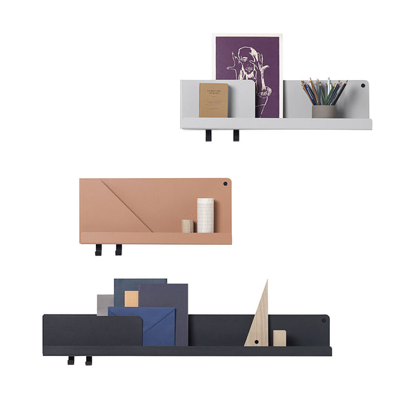 Wall shelf Folded Black L
