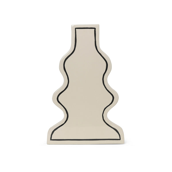 Dune L 70's ceramic vase - 9.5 x 9.5 x 25 cm